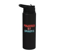 Hey Don't Touch My Snacks Powered By Snacks This Is My Snack Stainless Steel Insulated Water Bottle