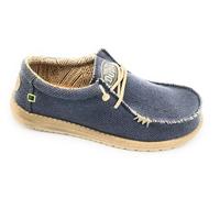 Hey Dude 40003 Zapato con Cordones Tela Azul Avio Suela De Goma