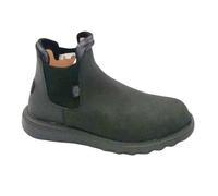 Hey Dude 42065 Botín Elástico De Nobuk Negro Con Suela De Goma 5/6