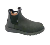 Hey Dude 42065 Botín Elástico De Nobuk Negro Con Suela De Goma 5/6