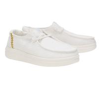 HEYDUDE - Wendy Espadrille Retro Palm, Zapatos sin cordones para mujer, Pale Pink/White, 39