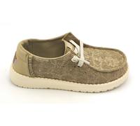 Hey Dude 45478 Zapatos Abrochada Tejido Beis Barro Lentejuelas Fondo Goma S