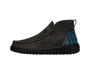 Hey Dude Denny - Botines sin Cordones para Mujer, cómodos y Ligeros, de Lona Gruesa, Negro/Negro, Talla 38