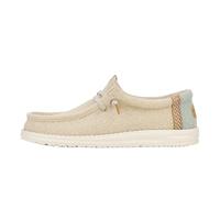 Hey Dude Mocasines Wally de yute para hombre, Gris piedra/verde iceberg, 44.5 EU