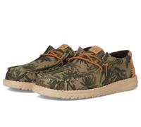 Hey Dude Mocasines Wally Palm de yute para hombre, Oliva quemada/marrón jengibre, 48 EU