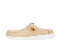 Hey Dude Mocasines Wally Slip de lona elástica para hombre, Bronceado/Blanco, 43 EU