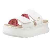 Hey Dude 43203 Delray Slide Eyelet White Sandalias escalsadas para mujer de tela Sangallo, Color blanco., 37 EU