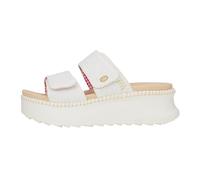 Hey Dude 43203 Delray Slide Eyelet White Sandalias escalsadas para mujer de tela Sangallo, Color blanco., 39 EU