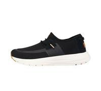 Hey Dude Sirocco Neutrals - Zapatos Estilo Mocasín para Hombre, Black/White, 45