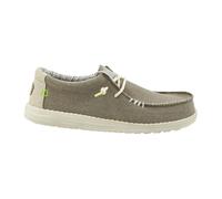 Hey Dude 40003 Scarpa Allacciata Tela Beigé-Fango Suela Goma Para Hombre