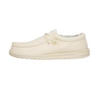 Hey Dude Wally Canvas - Zapatos Estilo Mocasín para Hombre, Stone White, 48