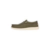 Hey Dude Wally Classic - Zapatos Estilo Mocasín para Hombre, Olive, 42