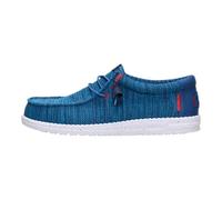 Hey Dude Wally Funk - Mocasines con cordones para hombre, cómodos y ligeros, Ensign Blue/Multi, 46 EU