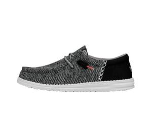 Hey Dude Wally Funk Open Mesh, Mocasin Hombre, Negro Blanco, 41 EU