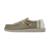 Hey Dude Wally Linen, Mocasines, para Hombre, Color Verde. - Lona Talla: 44 EU