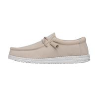 Hey Dude Wally Slub Canvas Moc Toe Shoes, Natural, 41 EU