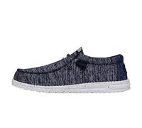 Hey Dude Wally Sport Knit - Zapatos Estilo Mocasín para Hombre, Blue, 42