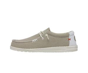 Hey Dude Wally Stitch Mocasines para hombre, sin cordones, cómodos, ligeros, Blanco sucio, 47 EU