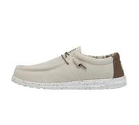 Hey Dude Wally Stretch Canvas Moc Toe Shoes, Beige, 37 EU