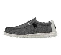 Hey Dude Wally Stretch Canvas - Zapatos Estilo Mocasín para Hombre, Opal Black, 41