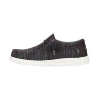HEYDUDE Zapatos estilo mocasín Wally Stretch Sox para hombre Negro/Blanco Talla 40