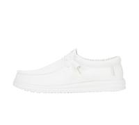 Hey Dude Wally Stretch Sox - Zapatos Estilo Mocasín para Hombre, White, 43