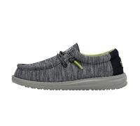 Hey Dude Wally Stretch - Zapatos Unisex para niños, Azul Marino, 1 Little Kid