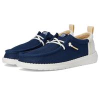 Hey Dude Wally Summer Linen para niños (niño pequeño/niño Grande), Azul Sargazo/Blanco, 5 Big Kid