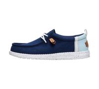 Hey Dude Wally Summer Linen Sneakers De Hombre, Tejido Azul Navy, 2 cm