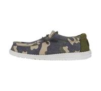 Hey Dude Wally Washed Camo - Zapatos Estilo Mocasín para Hombre, Camo, 42
