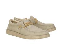 Hey Dude Wally Waxed Canvas - Tenis para Hombre, Gris Claro, 44.5 EU