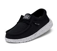 Hey Dude Wally Youth Slub Canvas Moccasin Navy 34 EU, Azul Marino, 34 EU
