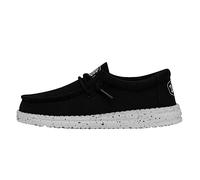 Hey Dude Wally Youth Slub - Lona mocasina, Color Negro, Negro, 34 EU