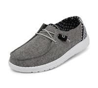 Hey Dude Wendy Chambray Woven, Moc Toe Shoes Mujer, ónix, 37 EU