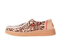 Hey Dude - Wendy Espadrille Retro Palm, Zapatos sin Cordones para Mujer, Downtown Brown/Egret, 39