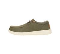 Hey Dude- Zapatilla Clásica con Parte Superior de Nabuk- Shoes- Hombre- Verde- 44 EU- Zapatilla Clásica con Parte Superior de Nabuk
