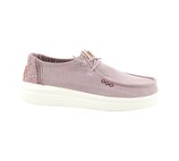 HEYDUDE Wendy Rise Chambray Grid - Mocasines para mujer, color rosa - 45274-5CG, Rosa, 39 EU