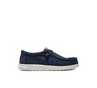 HEYDUDE Wally Canvas - Zapatos Estilo Mocasín para Hombre, Navy, 40