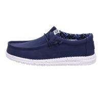 HEYDUDE Wally Canvas - Zapatos Estilo Mocasín para Hombre, Navy, 44