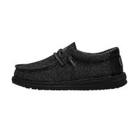 Hey Dude Zapatos Wally Basic para niña, Negro -, 11 Little Kid