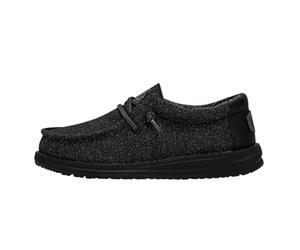Hey Dude Zapatos Wally Basic para niña, Negro -, 13 Little Kid