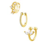 Hey Happiness Pendientes 'Cuff Trio' oro One Size EUR