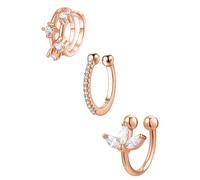 Hey Happiness Pendientes 'Cuff Trio' oro rosa One Size EUR