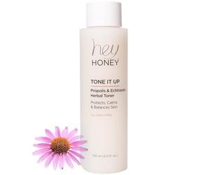 Hey Honey Skincare Tone It Up Propolis & Echinacea Water Herbal Face Toner | Effective 3 en 1 Hidrating, Soothes & Protects | Deep Pores Skin pH Balance | 5.0 oz