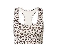 Hey Honey Sujetador deportivo 'Leo' marrón / capuchino / negro XL marrón / capuchino / negro