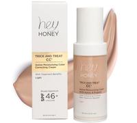 Hey Honey Trick and Treat CC² Crema SPF 46 | Crema correctora de color hidratante activa con miel y propóleos | La mejor cobertura para la rosácea, enrojecimiento de la piel y la piel madura | 1 onza
