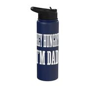 Hey Hungry I'm Dad Funny Dad Joke Dad Humor Pun Stainless Steel Insulated Water Bottle
