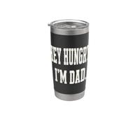 Hey Hungry I'm Dad Funny Dad Joke Dad Humor Pun Vaso térmico de acero inoxidable de doble pared
