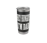 Hey Hungry I'm Dad Funny Dad Joke Dad Humor Pun Vaso térmico de acero inoxidable de doble pared
