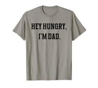 Hey Hungry I'm Dad Funny Dad Joke Humor Minimal Retro Cita Camiseta